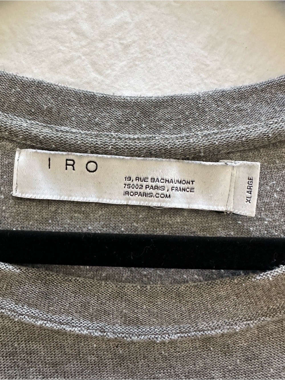 IRO men’s Gray Short Sleeve Crewneck Tee, size XL - Picture 4 of 11